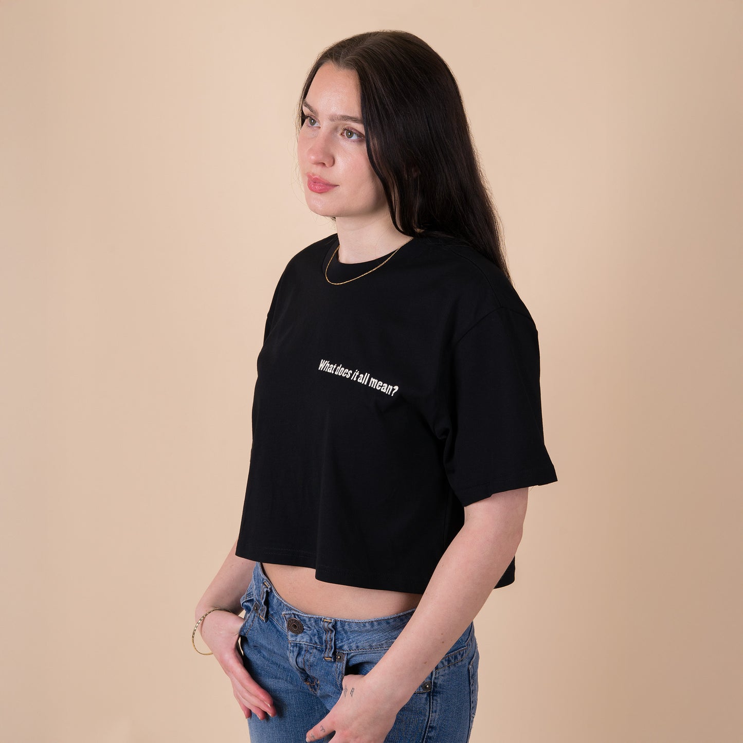 Q2 What does it all mean? - Black Crop Top