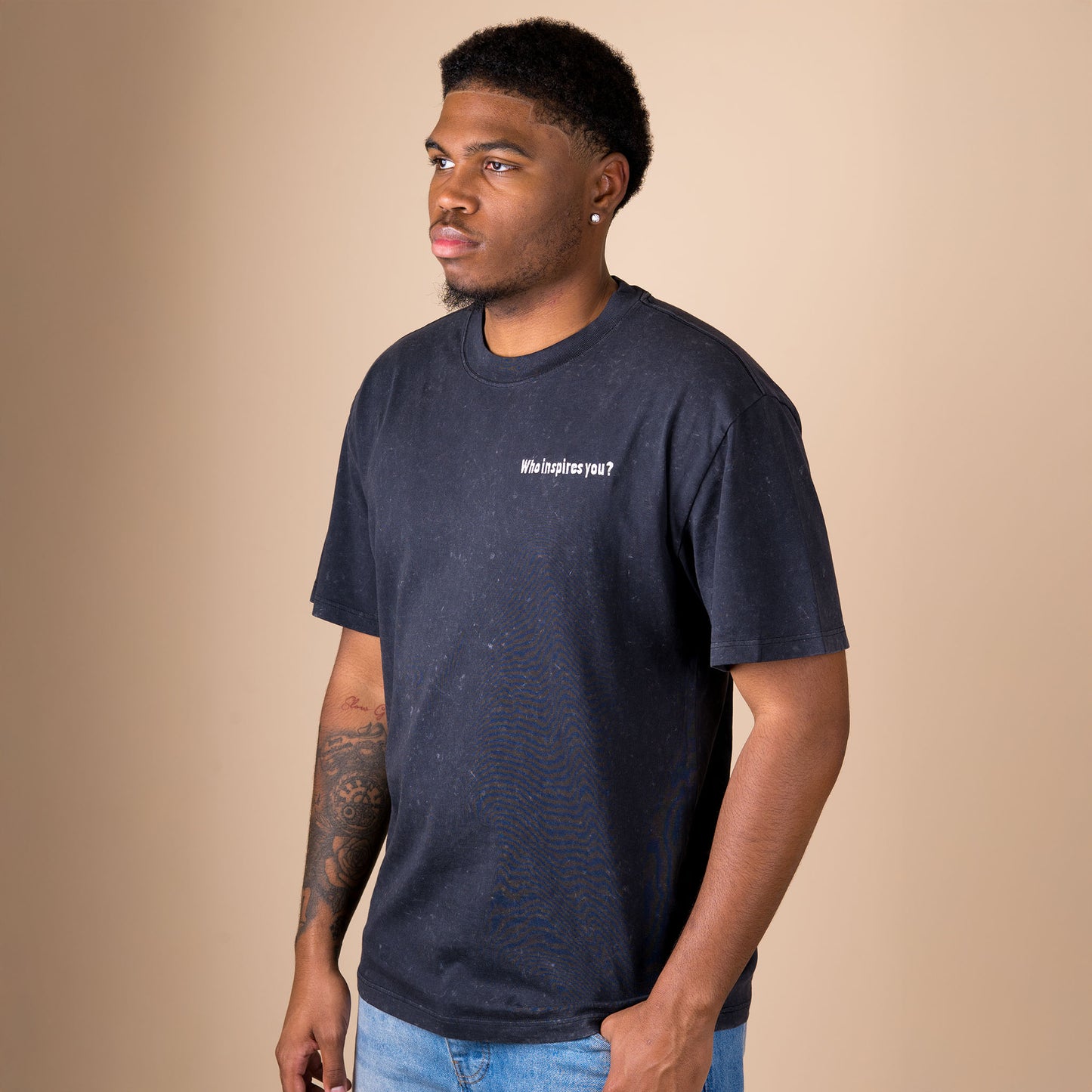 Q1 Who inspires you? - Acid Black T-Shirt