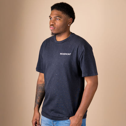 Q1 Who inspires you? - Acid Black T-Shirt