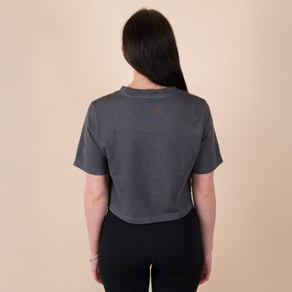 Q3 Can you keep a secret? - Acid Charcoal Crop Top