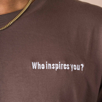 Q1 Who inspires you? - Coffee T-Shirt