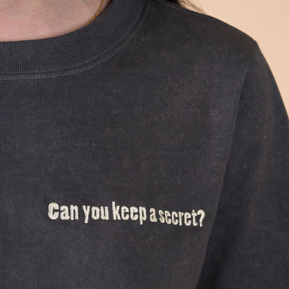 Q3 Can you keep a secret? - Acid Charcoal Crop Top