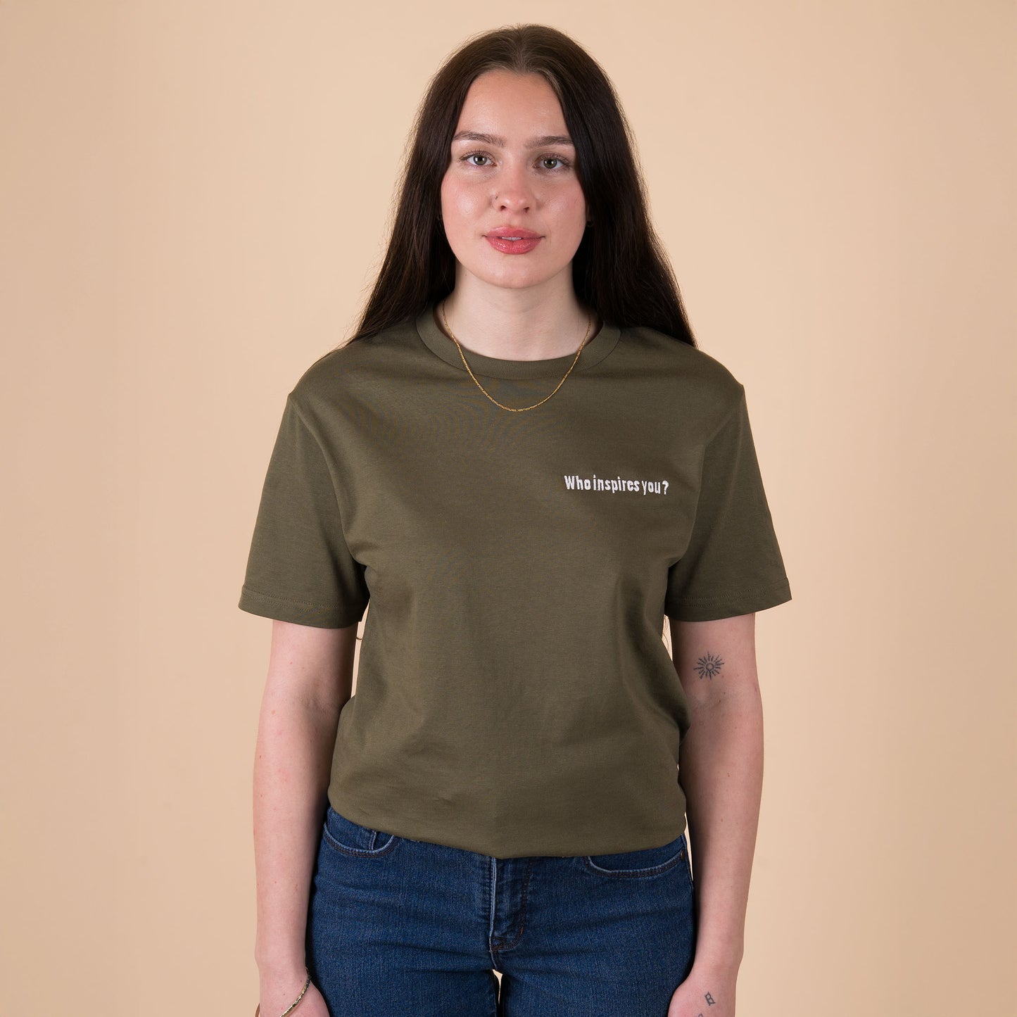 Q1 Who inspires you? - Ranger Green T-Shirt