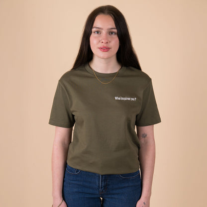 Q1 Who inspires you? - Ranger Green T-Shirt