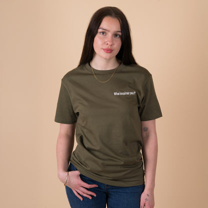 Q1 Who inspires you? - Ranger Green T-Shirt