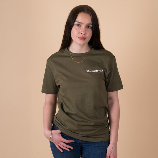 Q1 Who inspires you? - Ranger Green T-Shirt