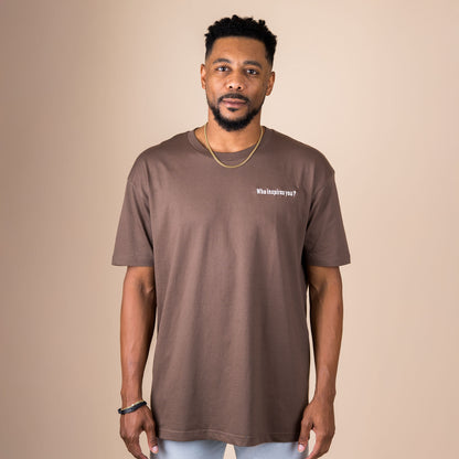 Q1 Who inspires you? - Coffee T-Shirt