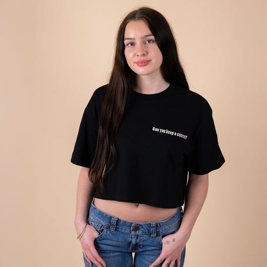 Q3 Can you keep a secret? - Black Crop Top