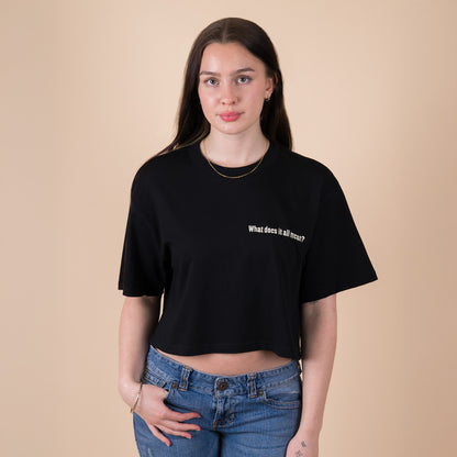 Q2 What does it all mean? - Black Crop Top