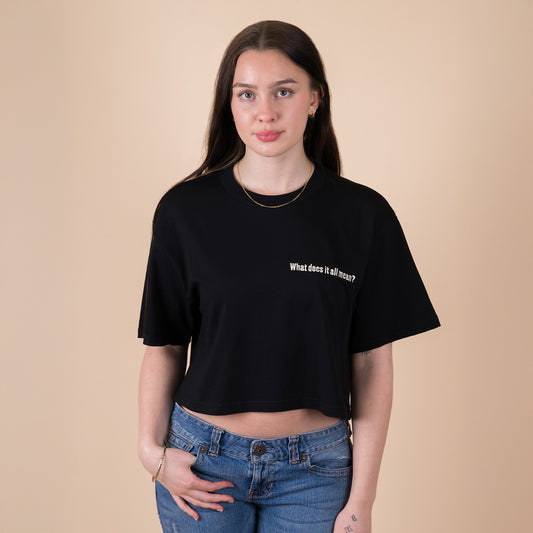 Q2 What does it all mean? - Black Crop Top