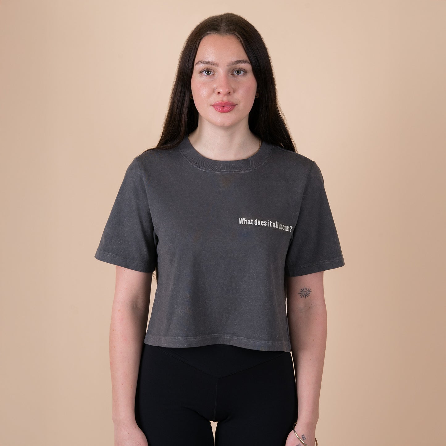 Q2 What does it all mean? - Acid Charcoal Crop Top