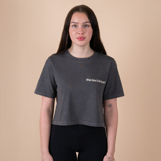 Q2 What does it all mean? - Acid Charcoal Crop Top