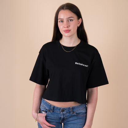 Q1 Who inspires you? - Black Crop Top