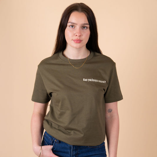 Q3 Can you Keep A Secret? - Ranger Green T-Shirt