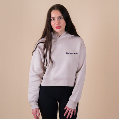 Q4 What brings you joy? - Ivory Moon Crop Hoodie