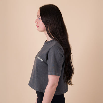 Q2 What does it all mean? - Acid Charcoal Crop Top