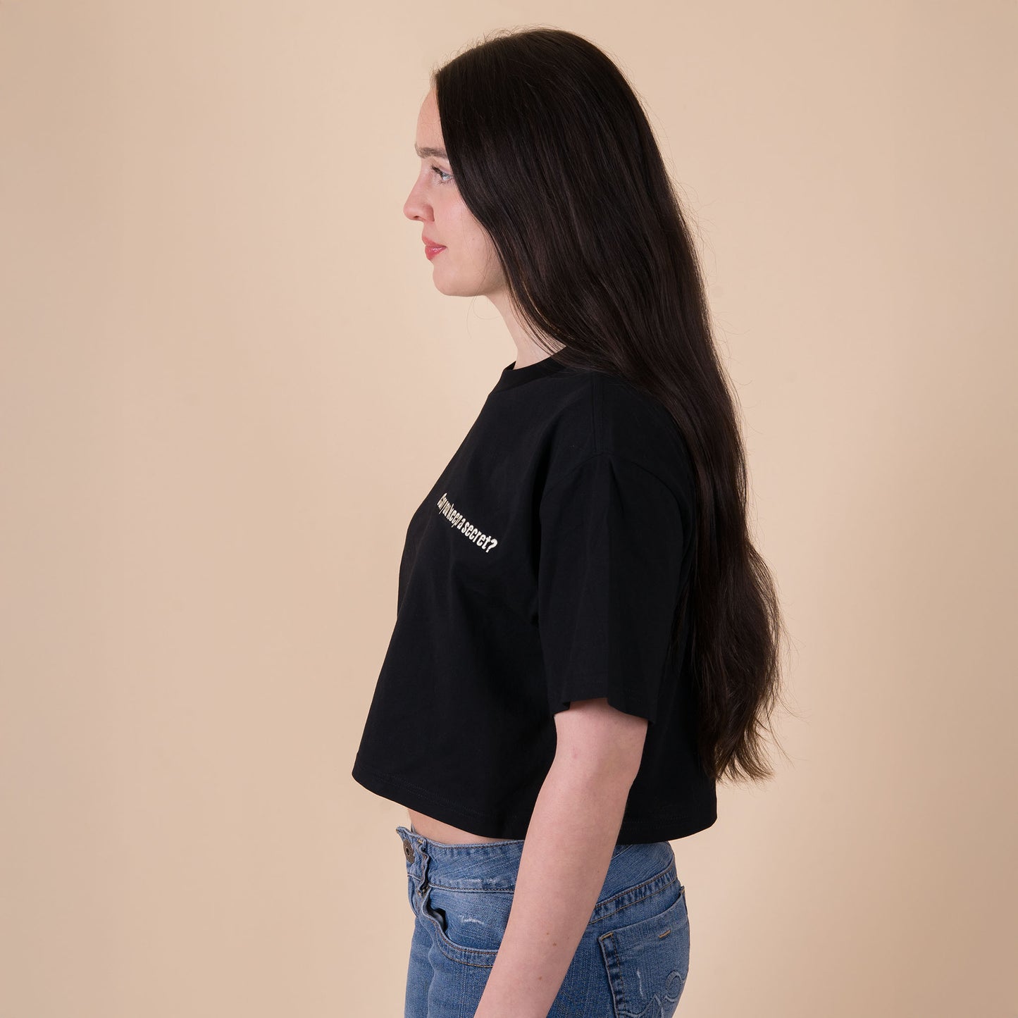 Q3 Can you keep a secret? - Black Crop Top